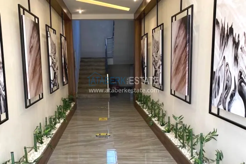 Furnished 2+1 garden duplexes in a complex with infrastructure, Kargicak 8