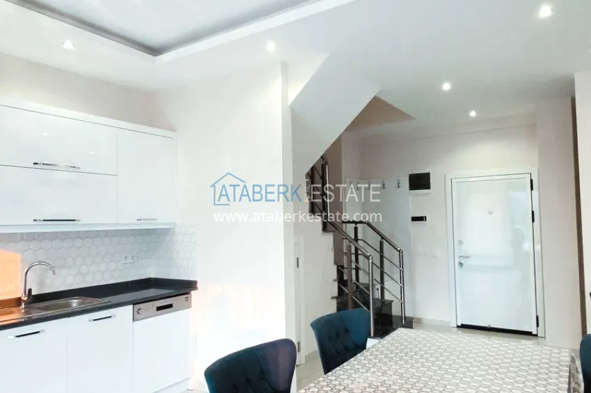 Purchase Garden duplex with a modern interior in a complex with infrastructure - Kargicak, Alanya 8
