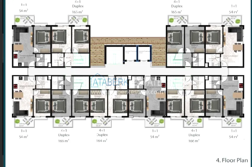Buy cheap Spacious duplex penthouse with panoramic mountain views — Alanya, Upper Oba 1
