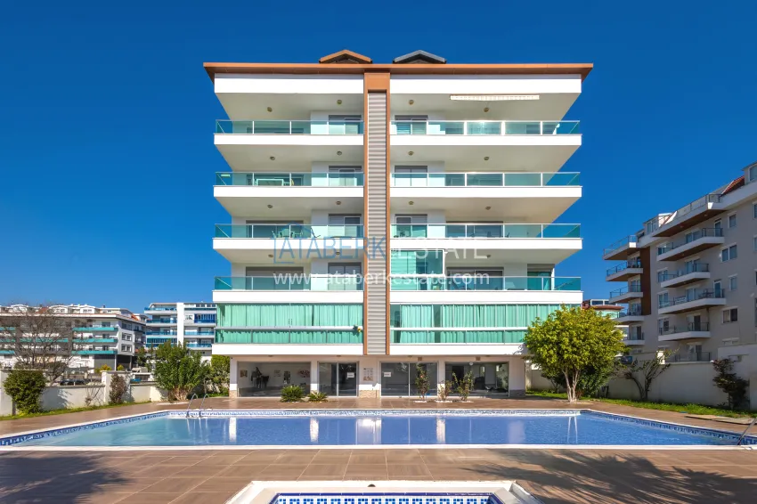 Apartment 1+1 with furniture and sea view — Kestel, Alanya 11