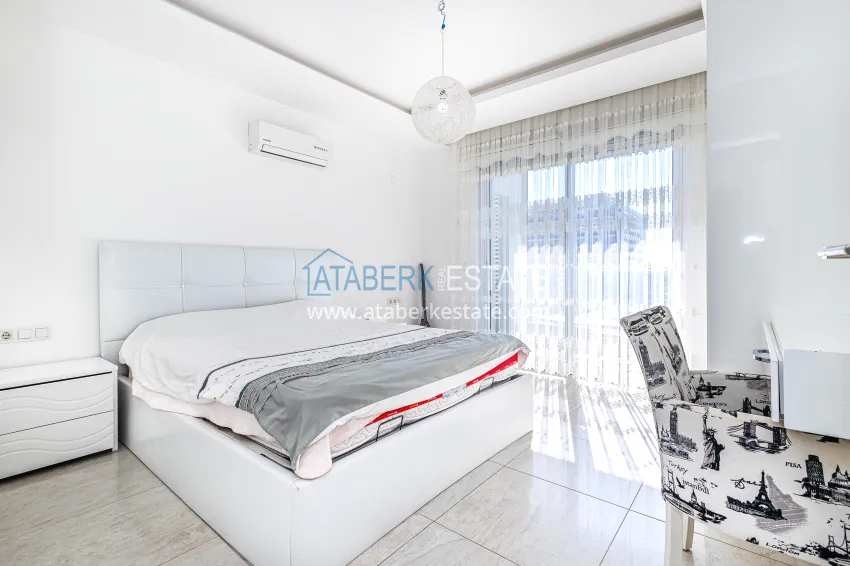 Purchase Apartment 1+1 with furniture and sea view — Kestel, Alanya 14