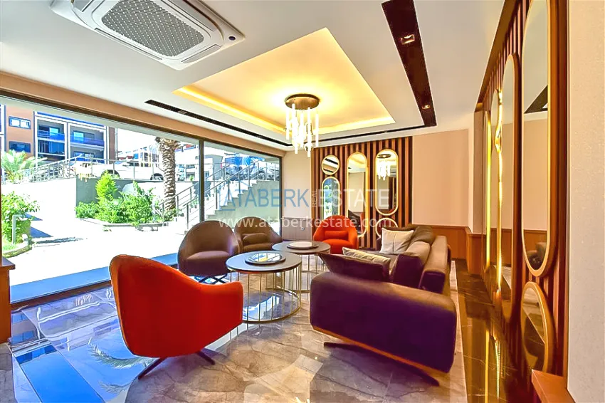 Apartment 1+1 with sea view in a prestigious complex — Kargicak district, 200 meters from the sea 15