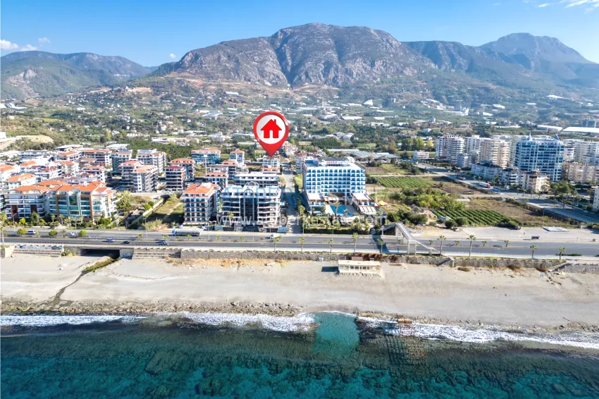 Apartment 1+1 with furniture and sea view — Kestel, Alanya 2