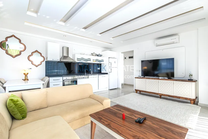 Purchase Apartment 1+1 with furniture and sea view — Kestel, Alanya 4