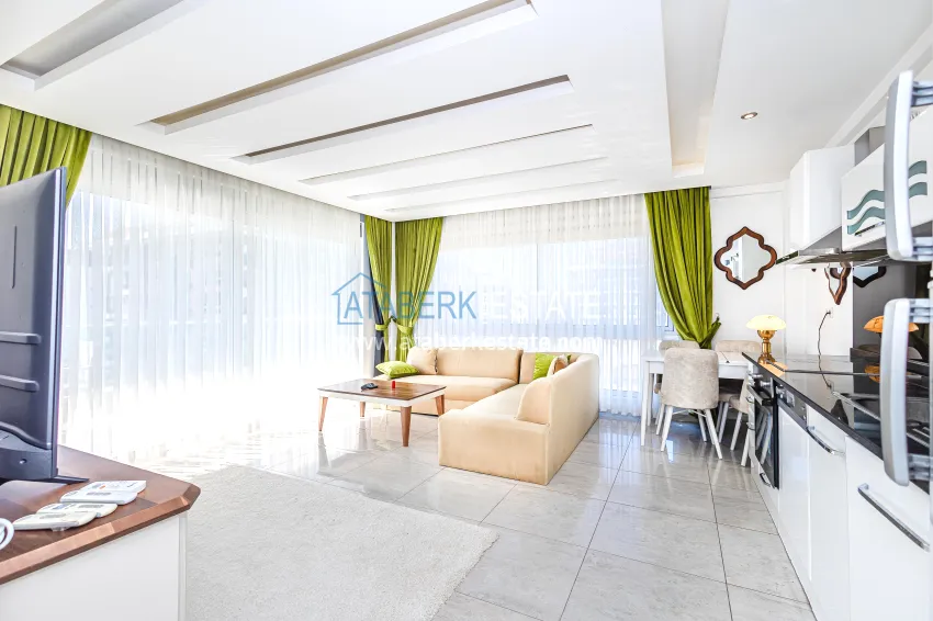 Purchase Apartment 1+1 with furniture and sea view — Kestel, Alanya 9