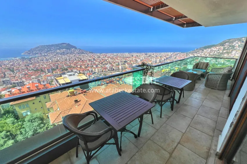 Purchase Panoramic 5+1 duplex with separate kitchen in the center of Alanya, Bektash - suitable for citizenship 23