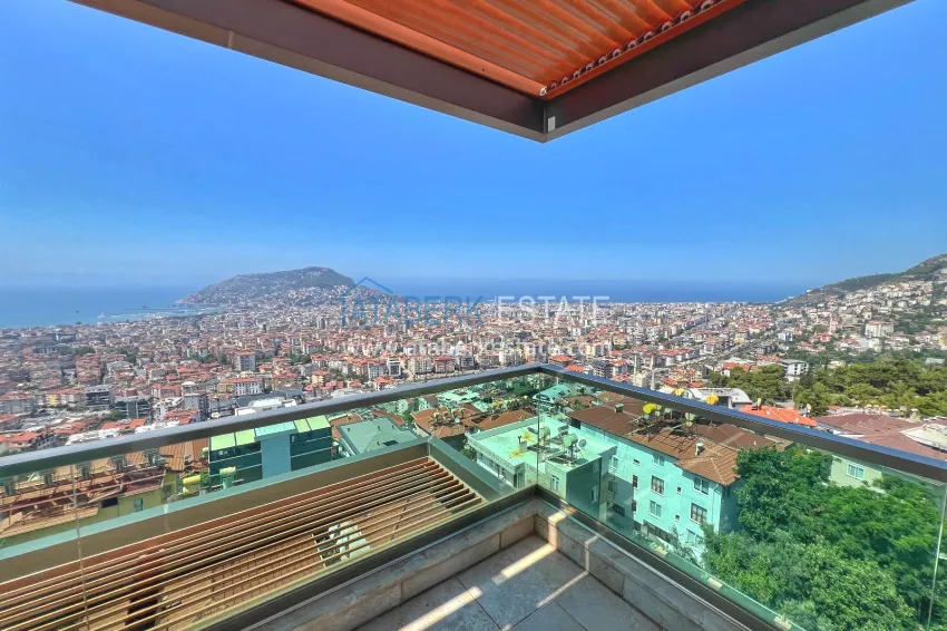 Purchase Panoramic 5+1 duplex with separate kitchen in the center of Alanya, Bektash - suitable for citizenship 27