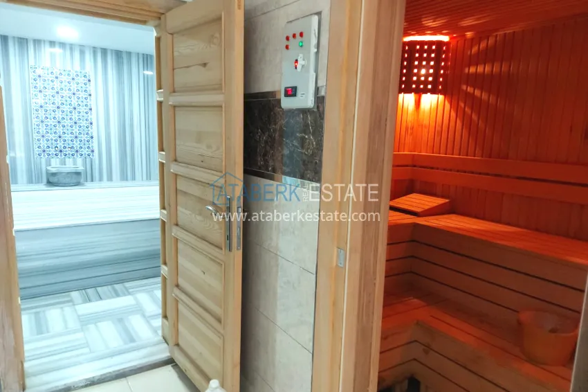 One bedroom apartment with furniture and two balconies — Alanya, Mahmutlar district 9