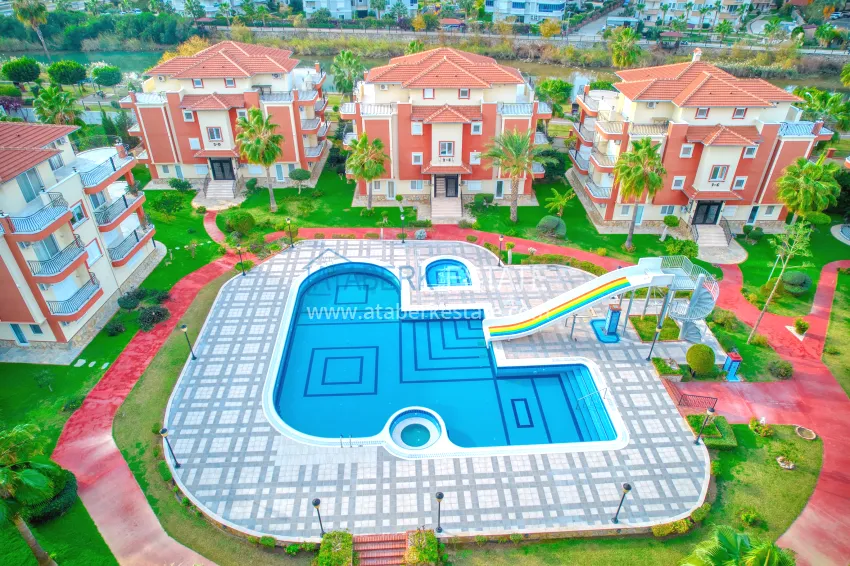 4+1 garden duplex with furniture and views of the Dim River in the Kestel area 10