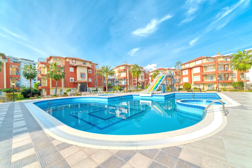 4+1 garden duplex with furniture and views of the Dim River in the Kestel area 11