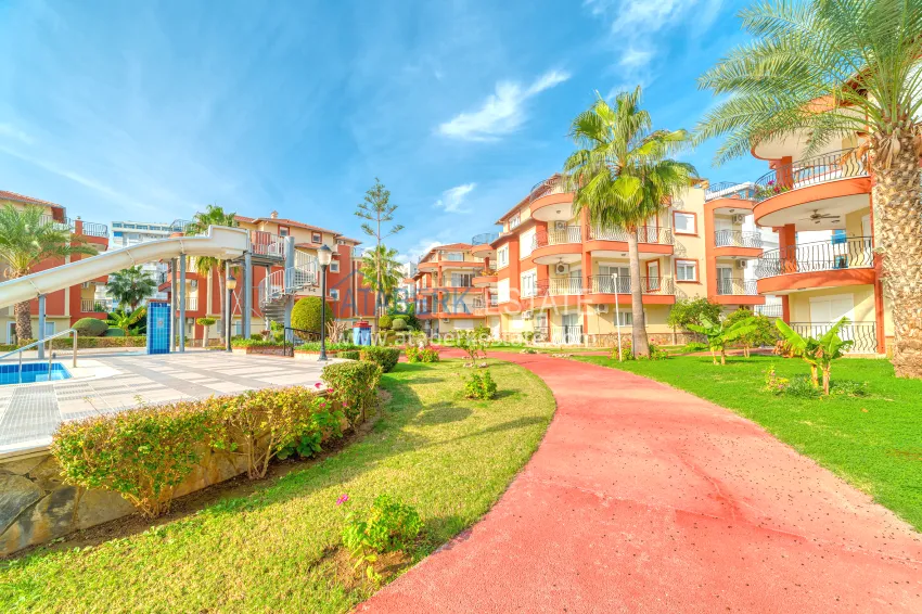 4+1 garden duplex with furniture and views of the Dim River in the Kestel area 13
