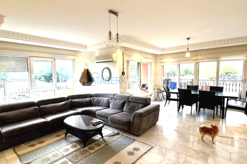 Purchase 4+1 garden duplex with furniture and views of the Dim River in the Kestel area 1