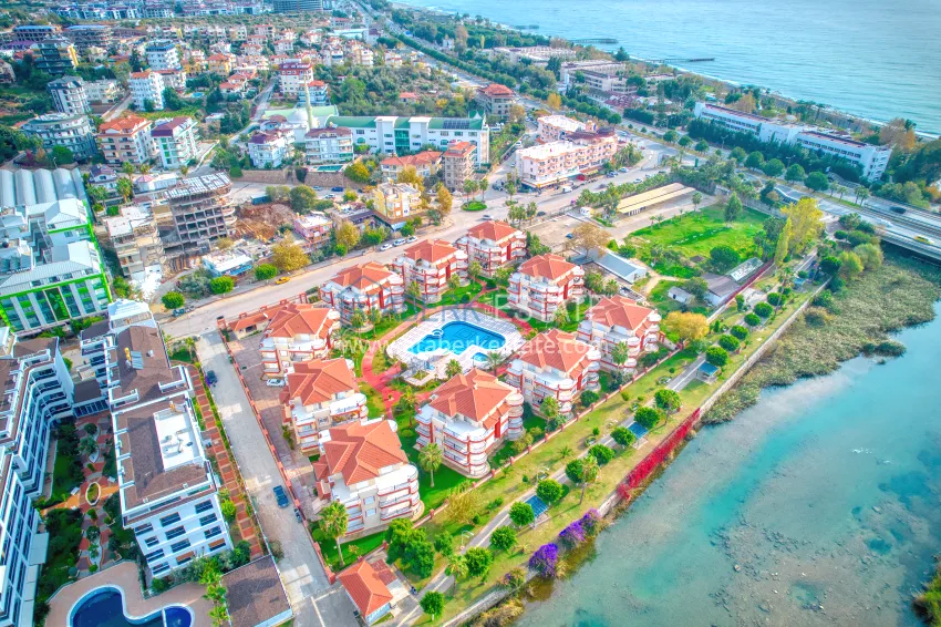 4+1 garden duplex with furniture and views of the Dim River in the Kestel area 3