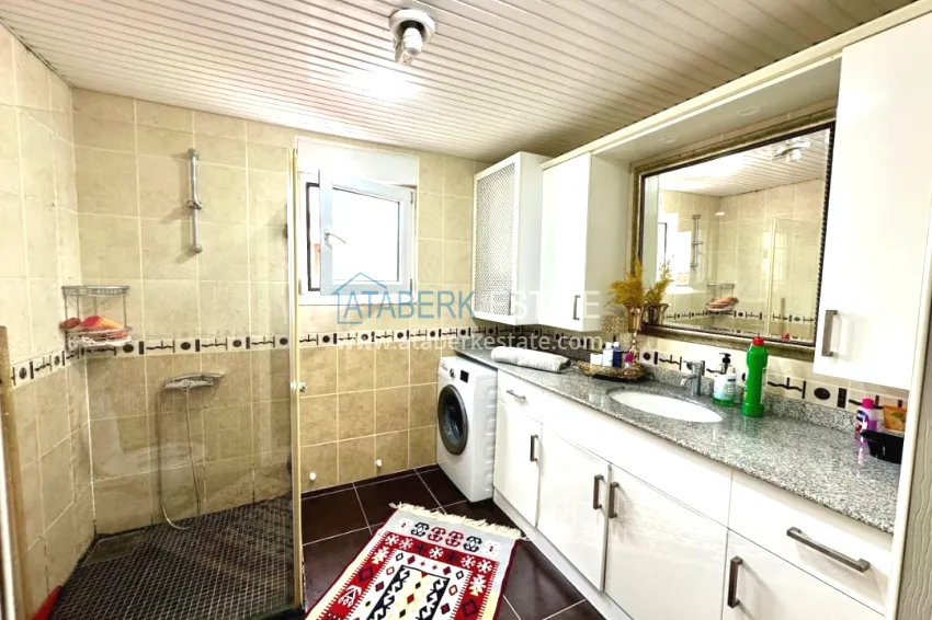 Purchase 4+1 garden duplex with furniture and views of the Dim River in the Kestel area 5