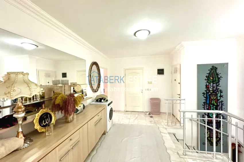 Purchase 4+1 garden duplex with furniture and views of the Dim River in the Kestel area 6
