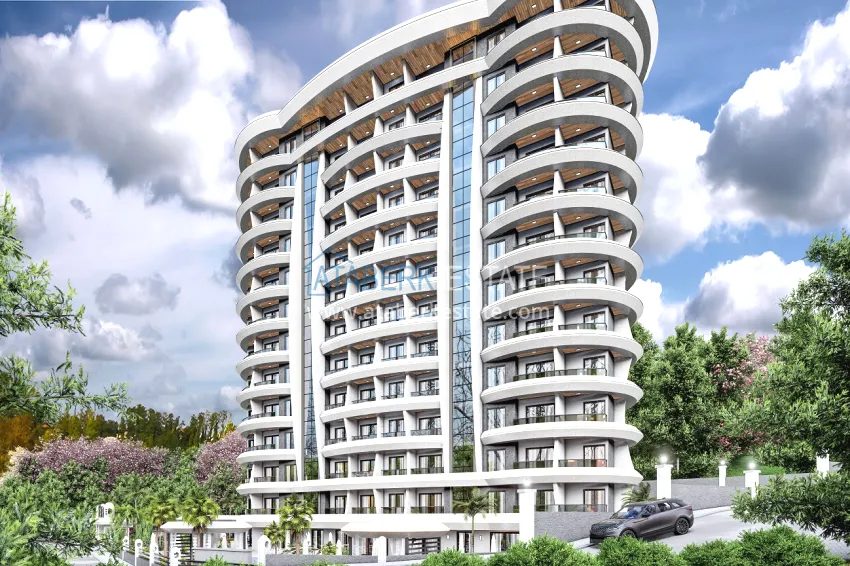 1+1 apartment overlooking the sea and Mount Ich Kale in Alanya, Mahmutlar — sale from the owner 1 