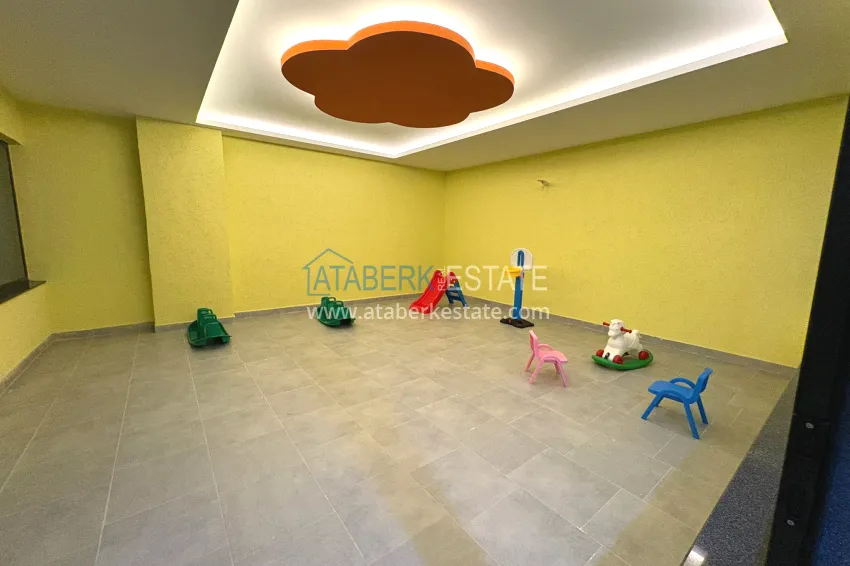 New 1+1 apartment in Mahmutlar, Alanya — new building with mountain views 14