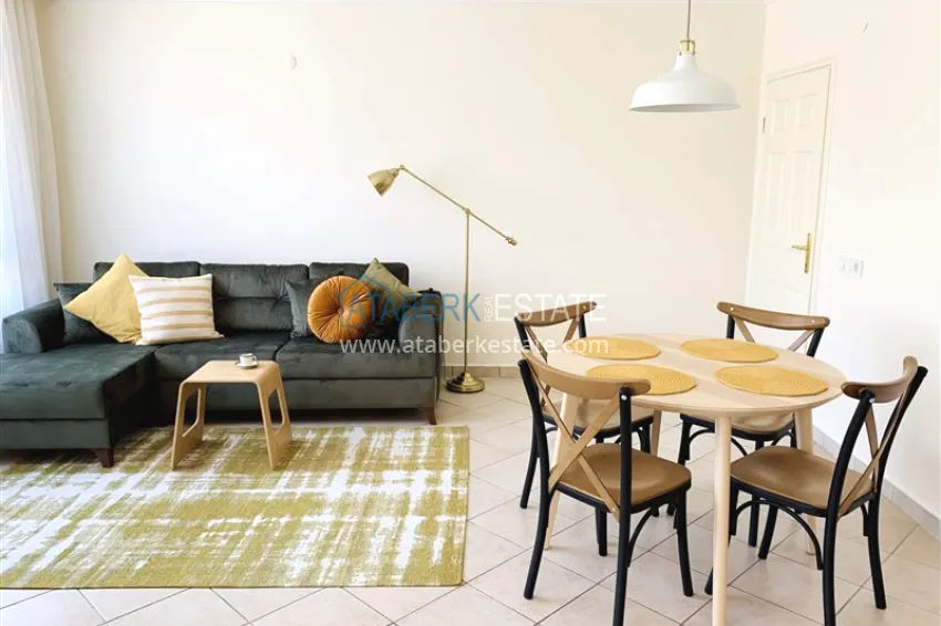 Purchase Apartment 1+1 with furniture and mountain views — 200 meters from the sea, Oba area 9 