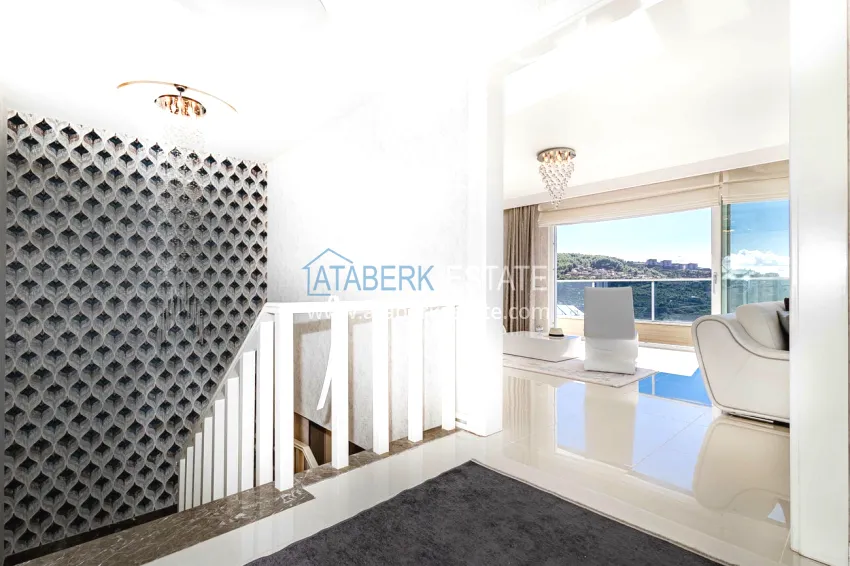 Purchase Elegant 3+1 villa with panoramic sea and mountain views in an elite complex — Alanya, Kargicak district 12 