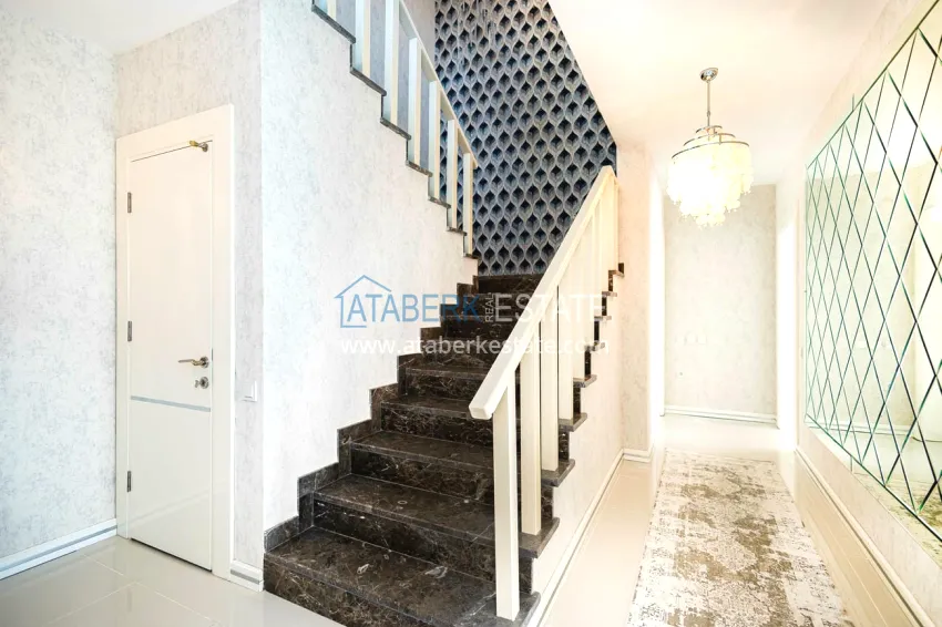 Purchase Elegant 3+1 villa with panoramic sea and mountain views in an elite complex — Alanya, Kargicak district 14 