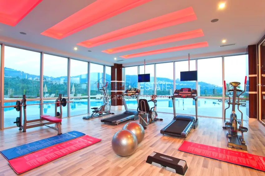 Elegant 3+1 villa with panoramic sea and mountain views in an elite complex — Alanya, Kargicak district 22 