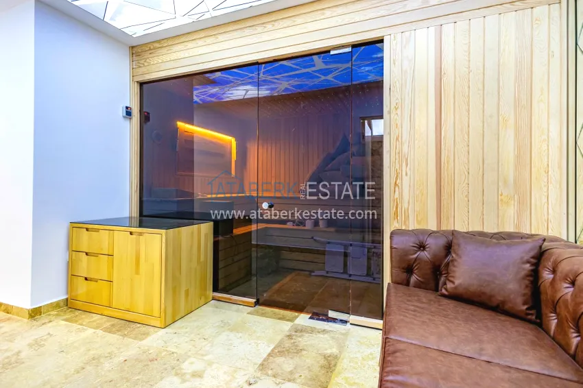 Purchase Elegant 3+1 villa with panoramic sea and mountain views in an elite complex — Alanya, Kargicak district 24 