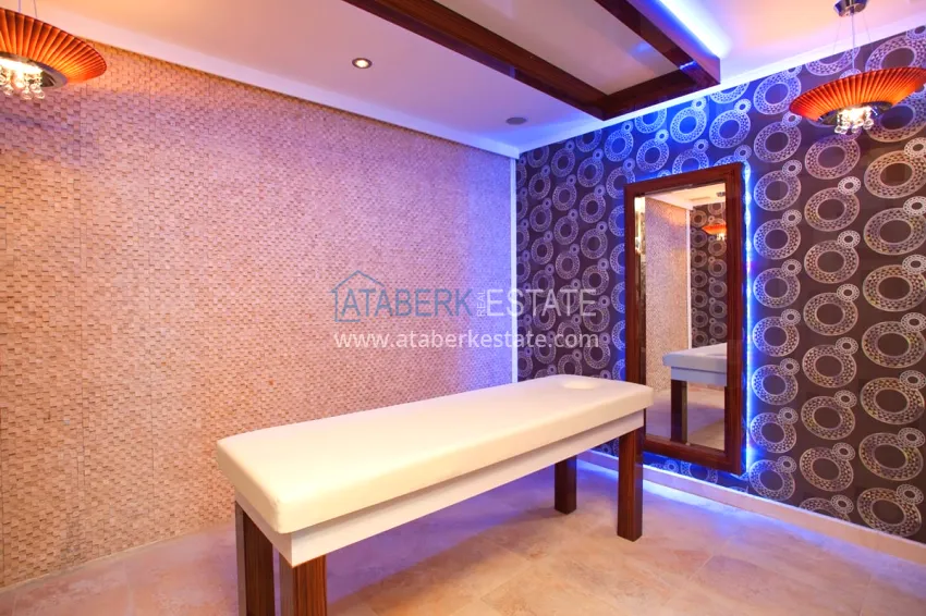 Elegant 3+1 villa with panoramic sea and mountain views in an elite complex — Alanya, Kargicak district 27 