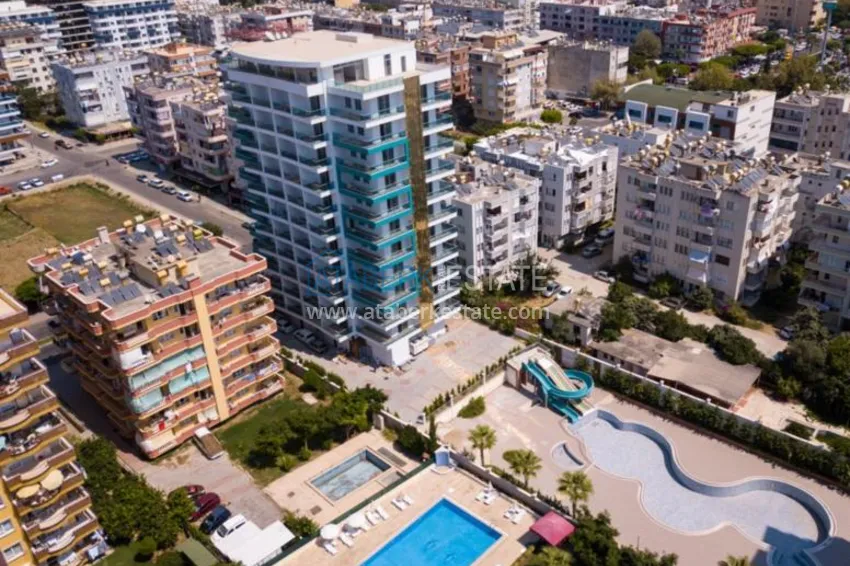 Studio apartment in Mahmutlar for seasonal rent on the first line of B82 5 