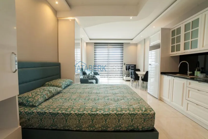 Purchase  Studio apartment in Mahmutlar for seasonal rent on the first line of B82 1 