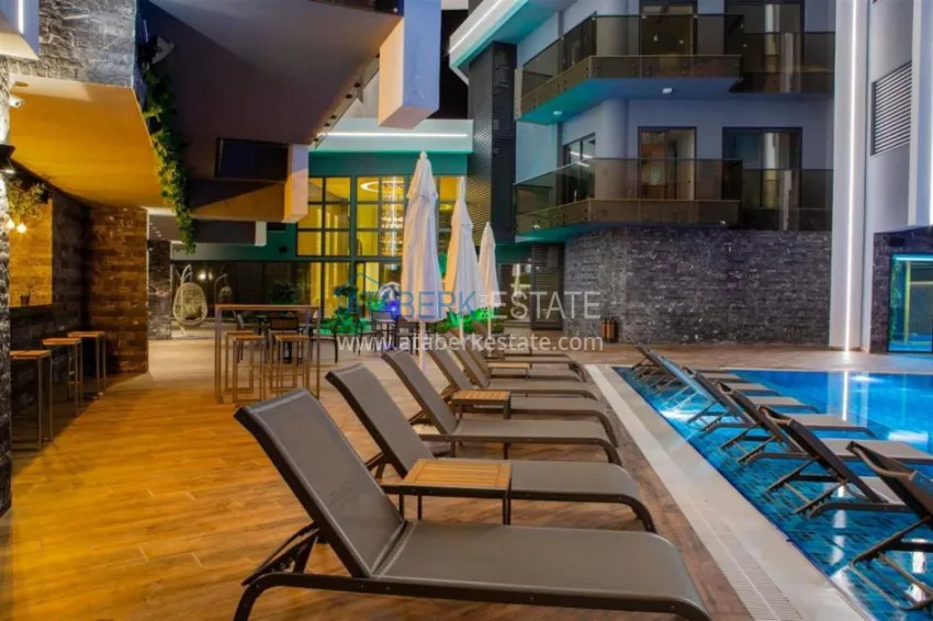 The complex under construction with the possibility of installment payment on the Cleopatra beach 45 