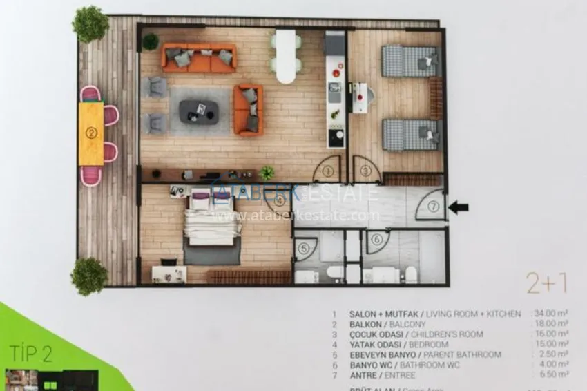 Purchase  Apartments in Tosmur in a new complex 3 