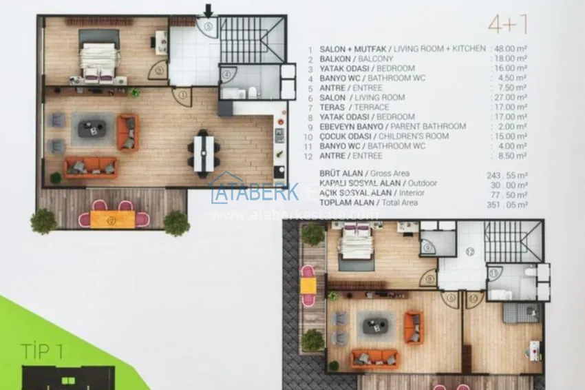 Purchase  Apartments in Tosmur in a new complex 6 