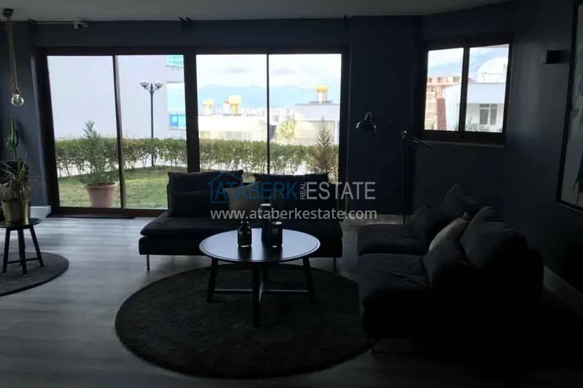 Luxurious duplex apartment with garden access and sea views in Kargicak 25 