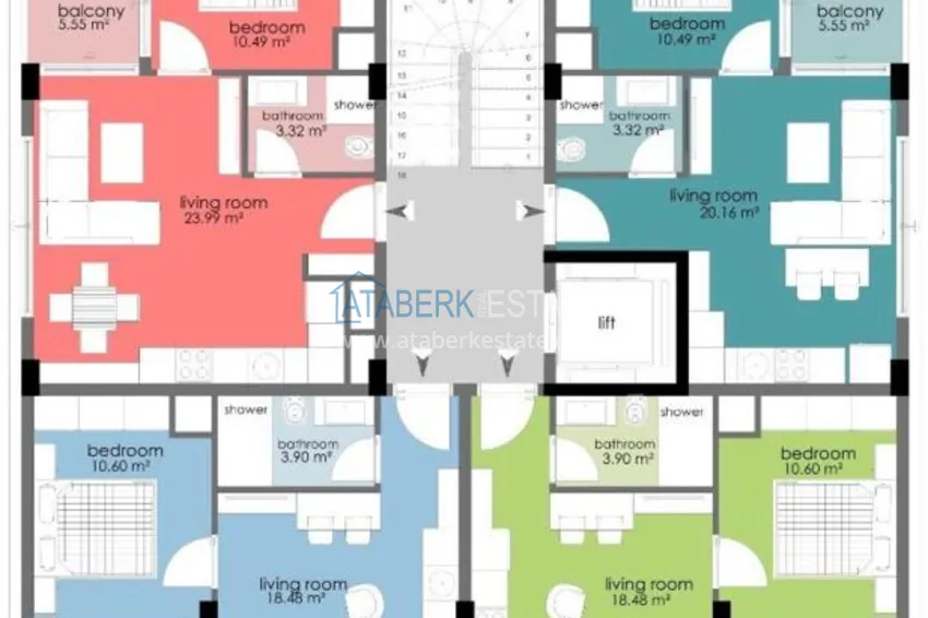 Purchase  Apartments in The Centre of Alanya From The Builder, Kleopatra Side 3 