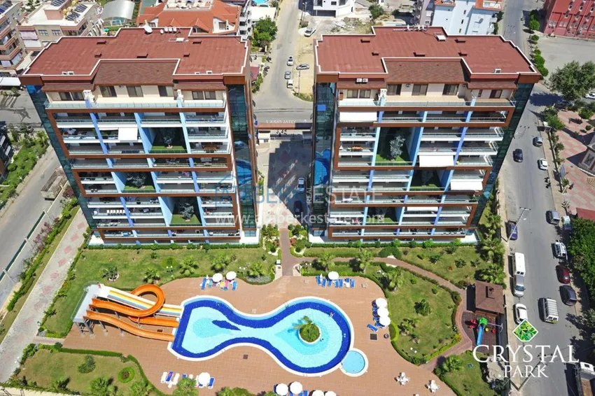 Элитная квартира с тремя спальня в шикарном комплексе в центре Алании 27 