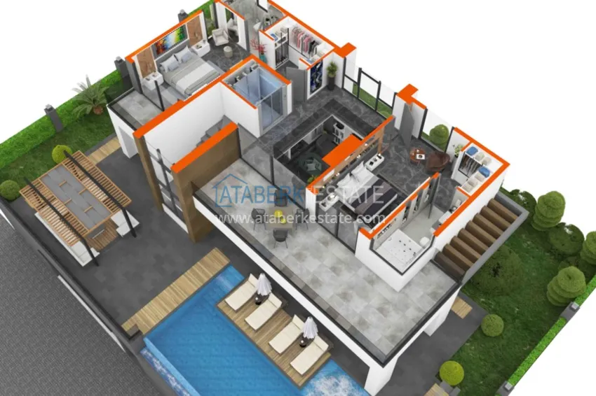 Purchase  Villas in Kargicak - luxury real estate with citizenship and installments 33 