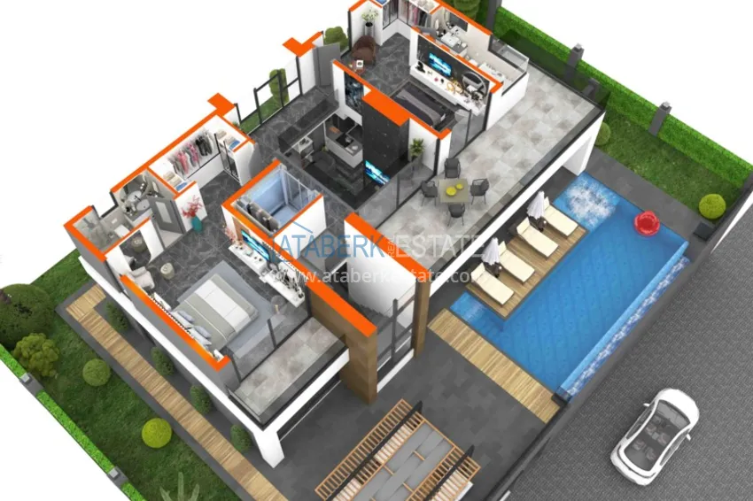 Purchase  Villas in Kargicak - luxury real estate with citizenship and installments 34 