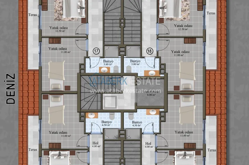Purchase Flats and penthouses in elite complex in the centre of Mahmutlar 3 