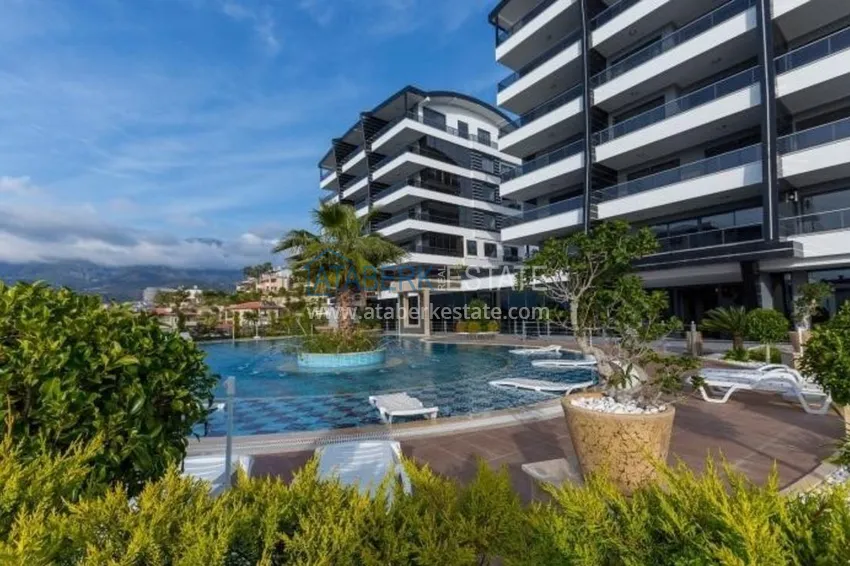 Apartment in Kargicak with furniture overlooking the sea in a premium complex 3 