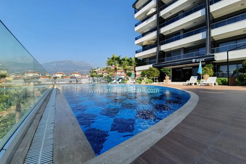 Apartment in Kargicak with furniture overlooking the sea in a premium complex 12 