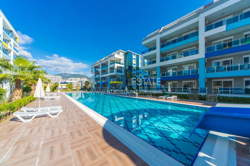 Flat in Kestel with a partial sea view in a comfortable complex  11 