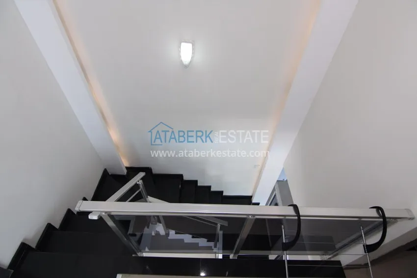 Purchase Furnished flat on two levels with a sea view in Kestel 12 