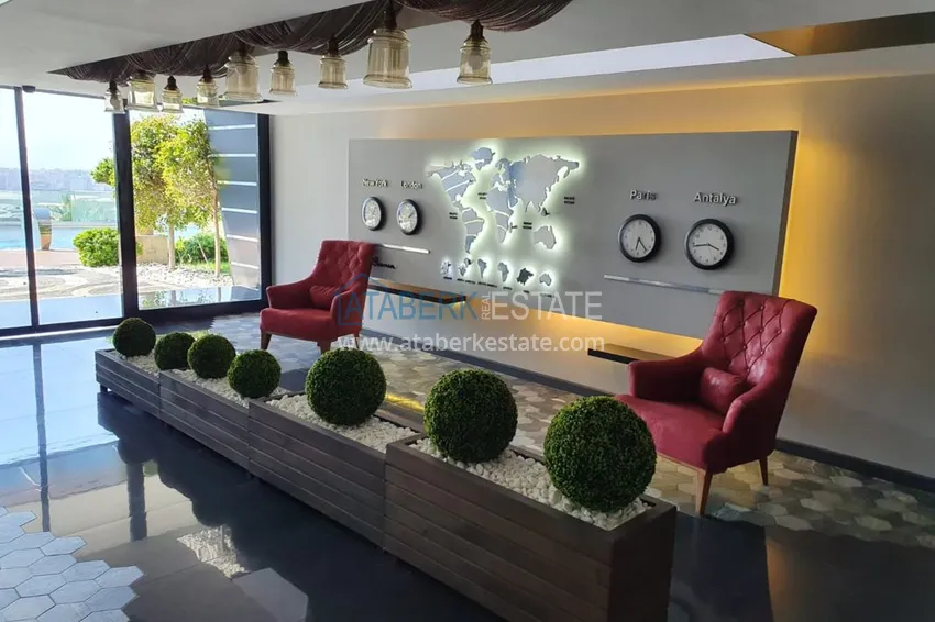 Apartment in Kargicak with furniture overlooking the sea in a premium complex 13 