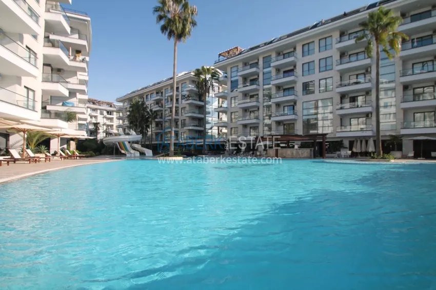 Furnished flat in Kestel with a partial sea view in a comfortable complex  11 