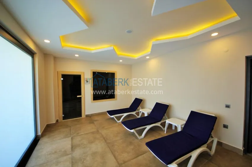 Furnished flat with mountain and sea views in Mahmutlar 14 