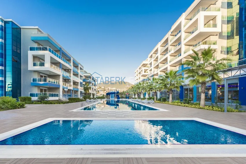 Flat in a residential complex by the sea in Kestel  13 