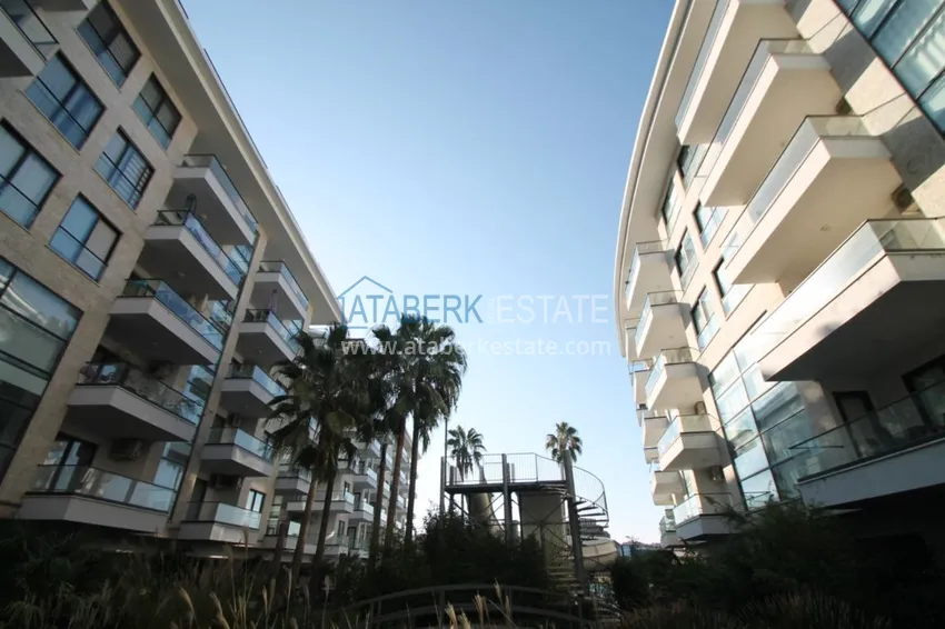 Furnished flat in Kestel with a partial sea view in a comfortable complex  12 