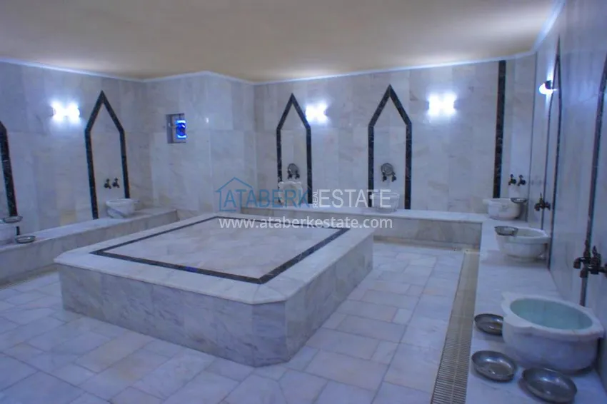 Furnished flat with a sea view on the coast line of Tosmur in the complex  16 