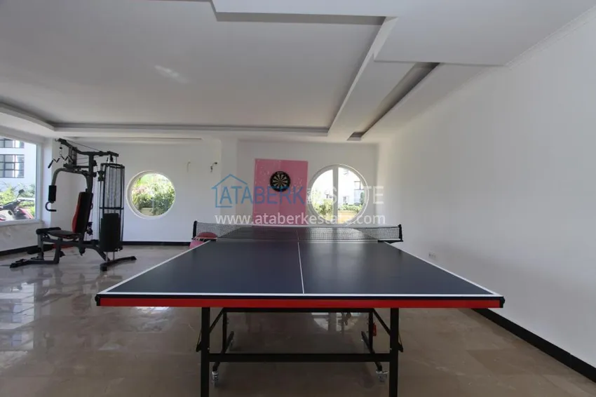 Furnished flat in Kestel in a modern complex by the sea 13 