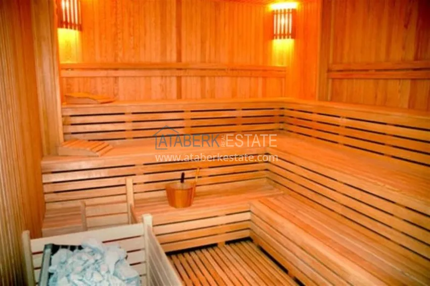 Furnished flat with a sea view on the coast line of Tosmur in the complex  17 